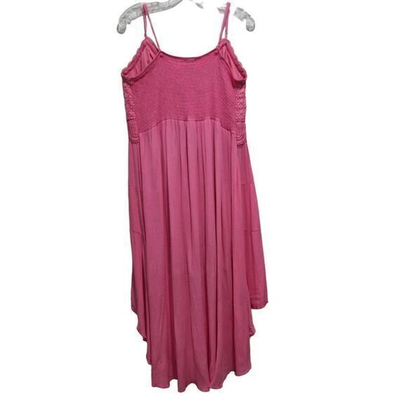 Women's Pink Barbie High Low Crochet Boho Goddess Dress Size 2X‎ - Picture 14 of 16
